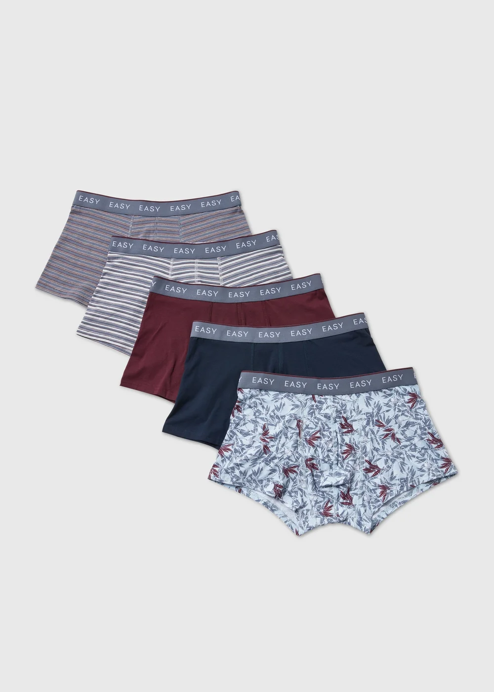 5 Pack Blue Floral Hipsters - Extra small Image 1