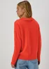 Solid Red Open Collar Jumper - XS Image 2