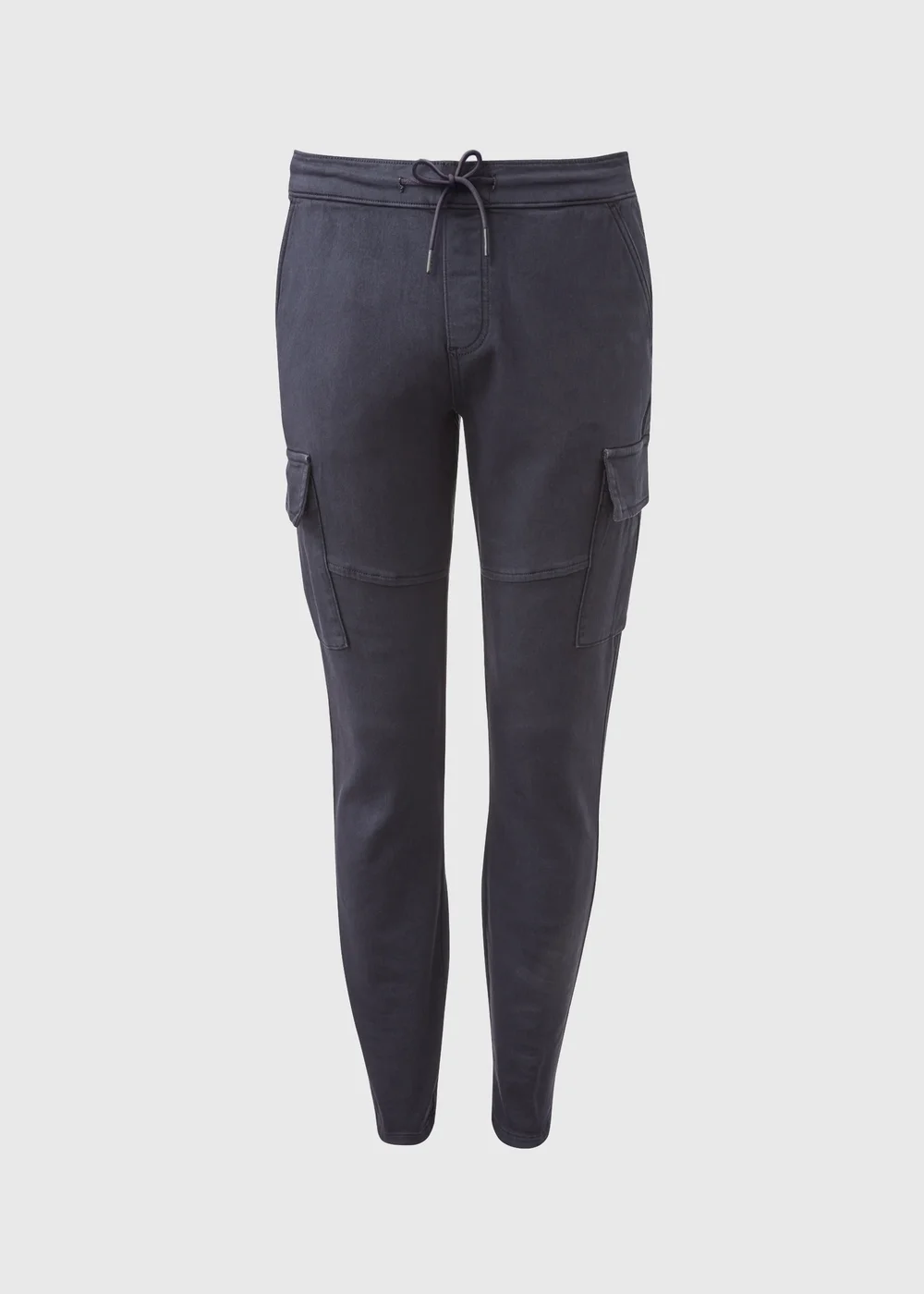 Navy Knitted Cargo Joggers - 30 Waist Regular Image 5