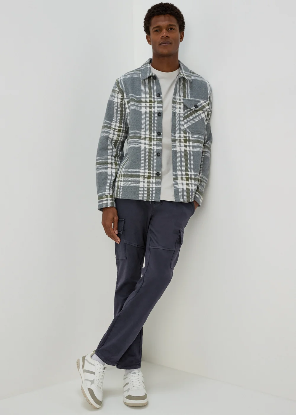 Navy Knitted Cargo Joggers - 30 Waist Regular Image 4