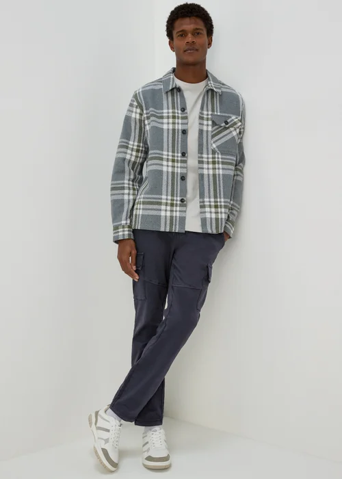 Navy Knitted Cargo Joggers - 30 Waist Regular Image 4