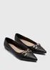 Black Chain Point Flat Slip On Shoes - Size 3 Image 1