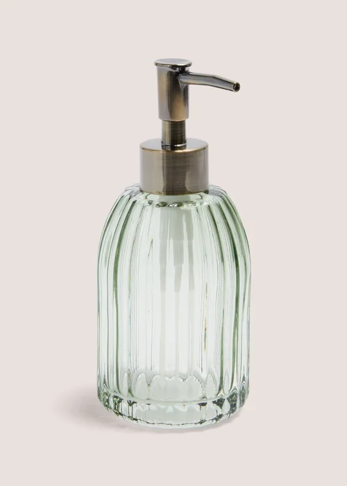 Green Glass Soap Dispenser ( 7x 7x17.6CM) Image 1