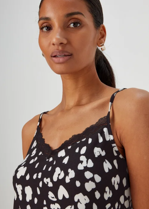 Black Print Cami Pyjama Set - Extra small Image 3