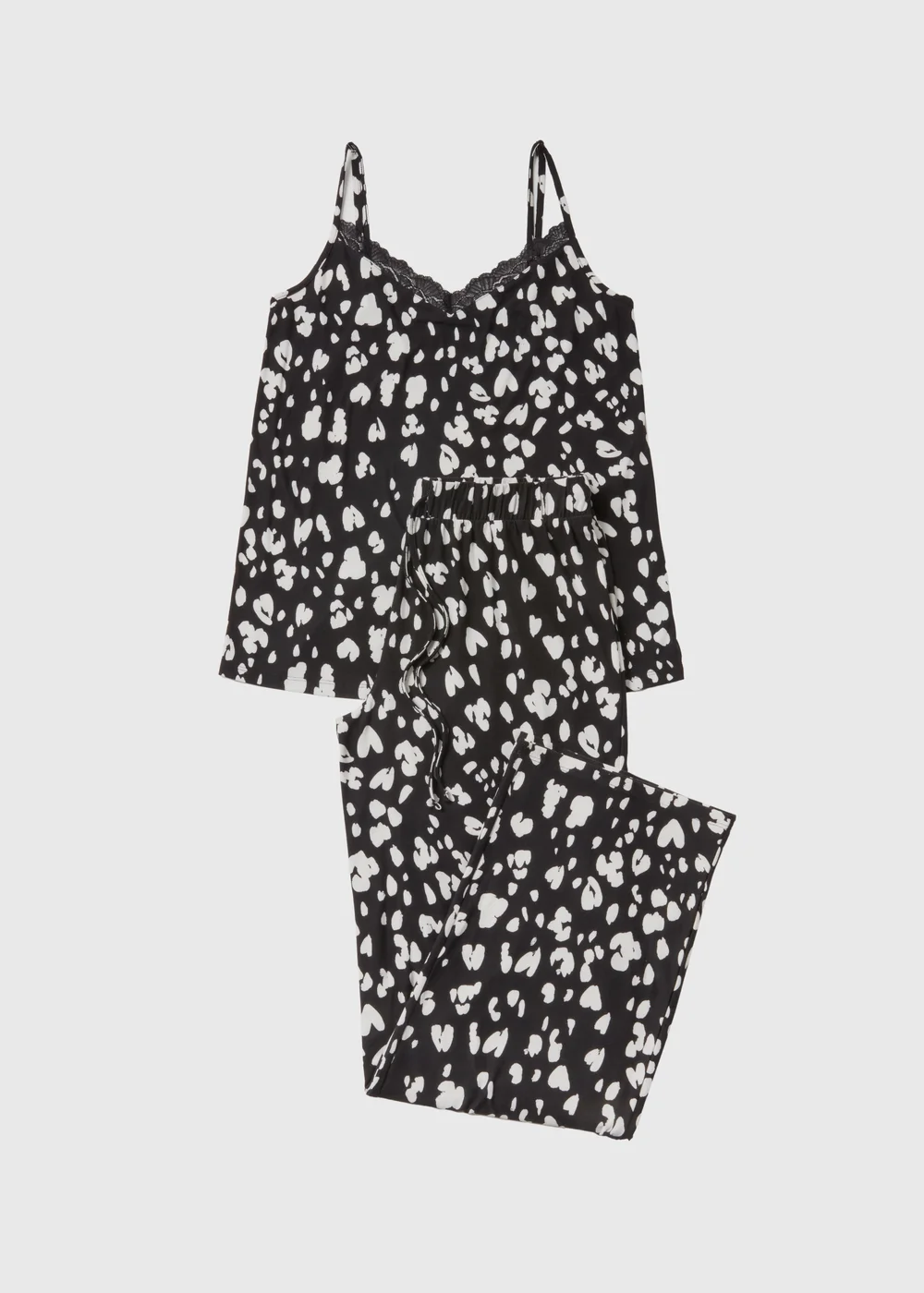 Black Print Cami Pyjama Set - Extra small Image 4