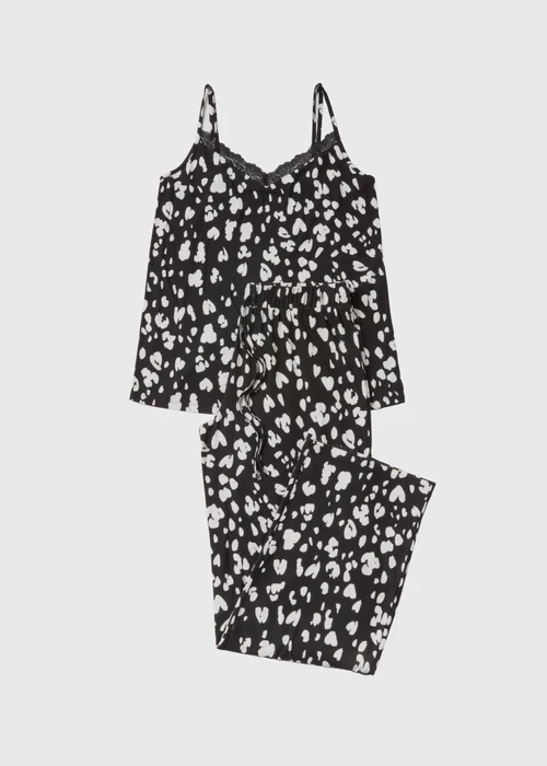 Black Print Cami Pyjama Set - Extra small Image 4
