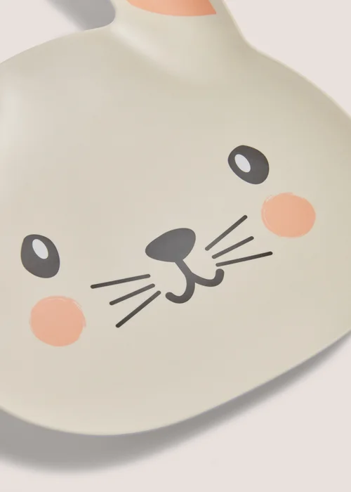 White Bunny Melamine Plate Image 2
