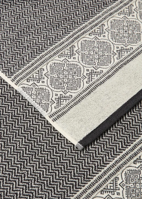 Natural 100% Cotton Casa Kilim Border Towel - Hand Towel Image 2
