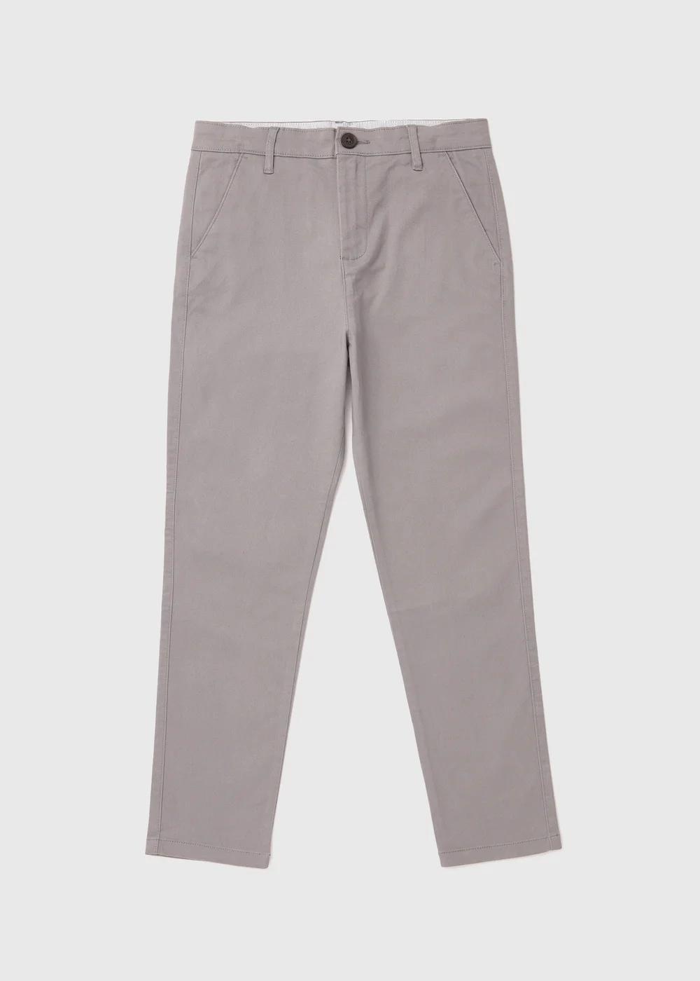 Boys Grey Chino Trousers (7-13yrs) - 8 Yrs Image 1