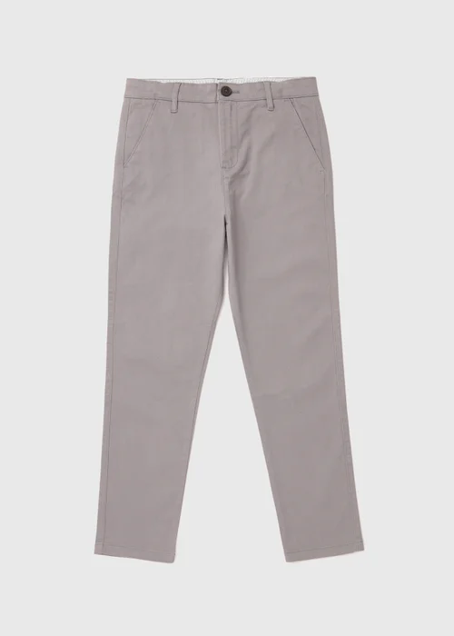 Boys Grey Chino Trousers (7-13yrs) - 8 Yrs Image 1