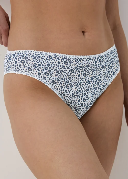 4 Pack Peach Animal Print High Leg Knickers - 8 Image 4