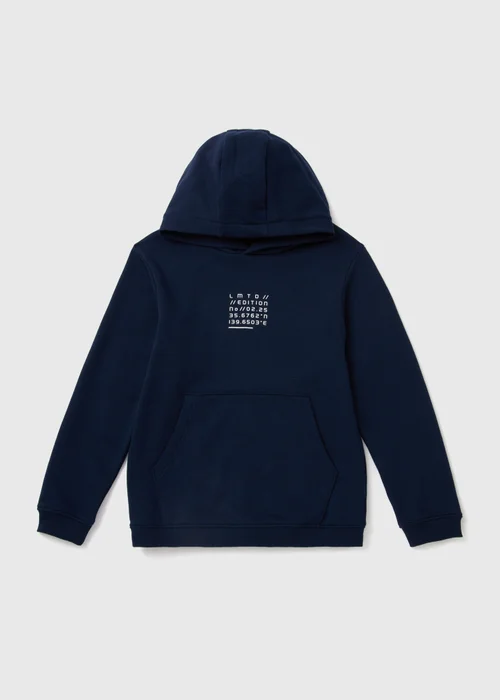 Boys Navy Limited Edition Printed Hoodie (7-13yrs) - 7 Yrs Image 1