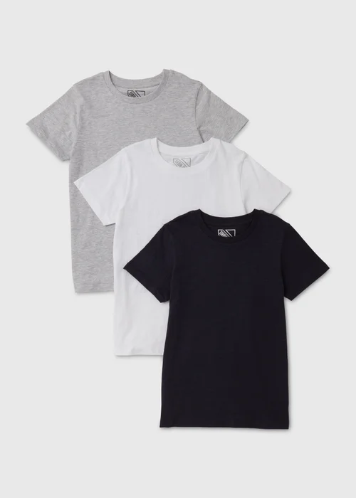 Boys 3 Pack Core T-Shirts (7-13yrs) - 7 Yrs Image 1