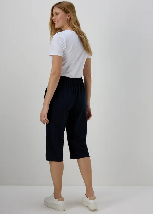 Navy Cropped Trousers - 10 Image 2