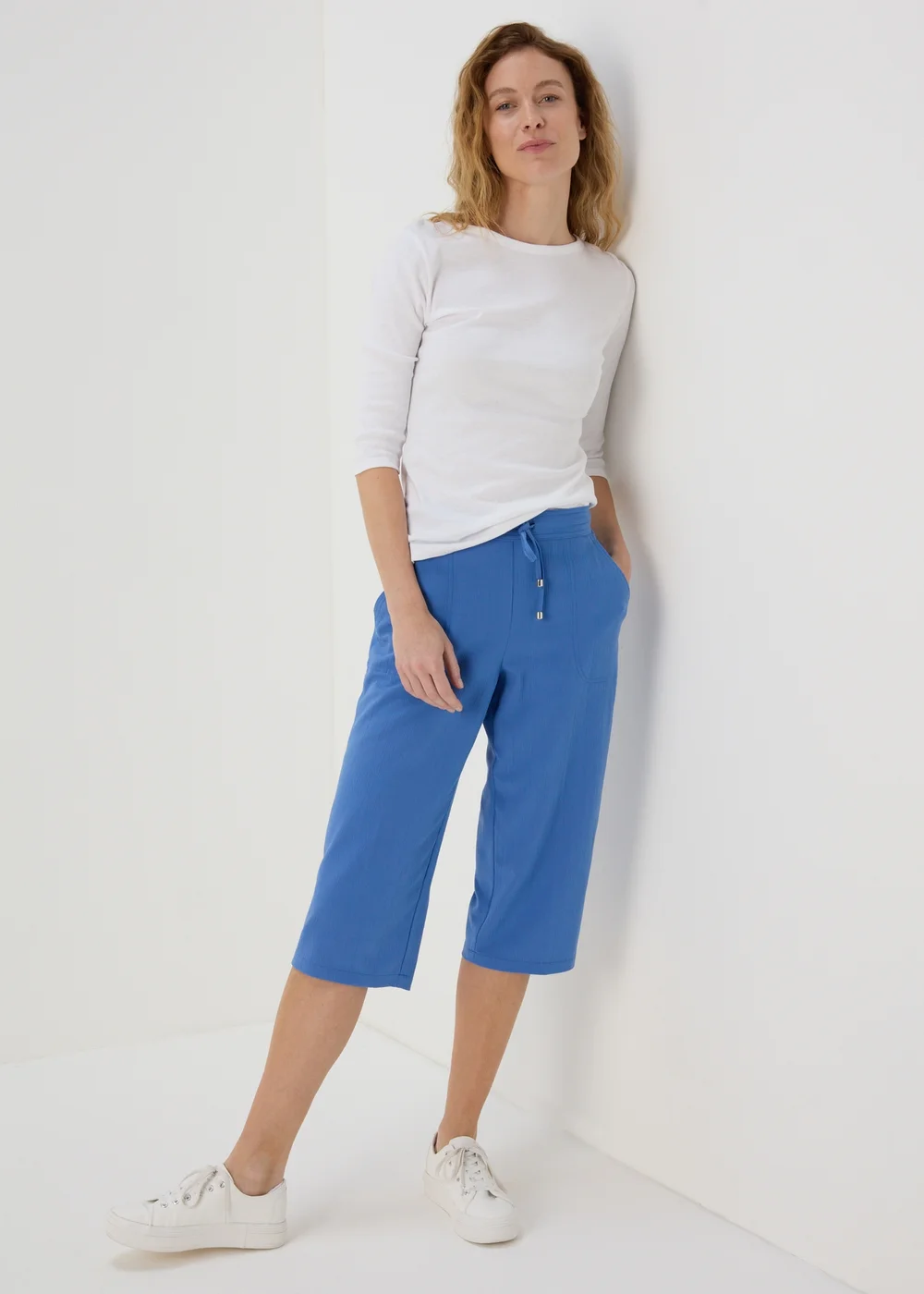 Blue Cropped Trousers - 10 Image 4