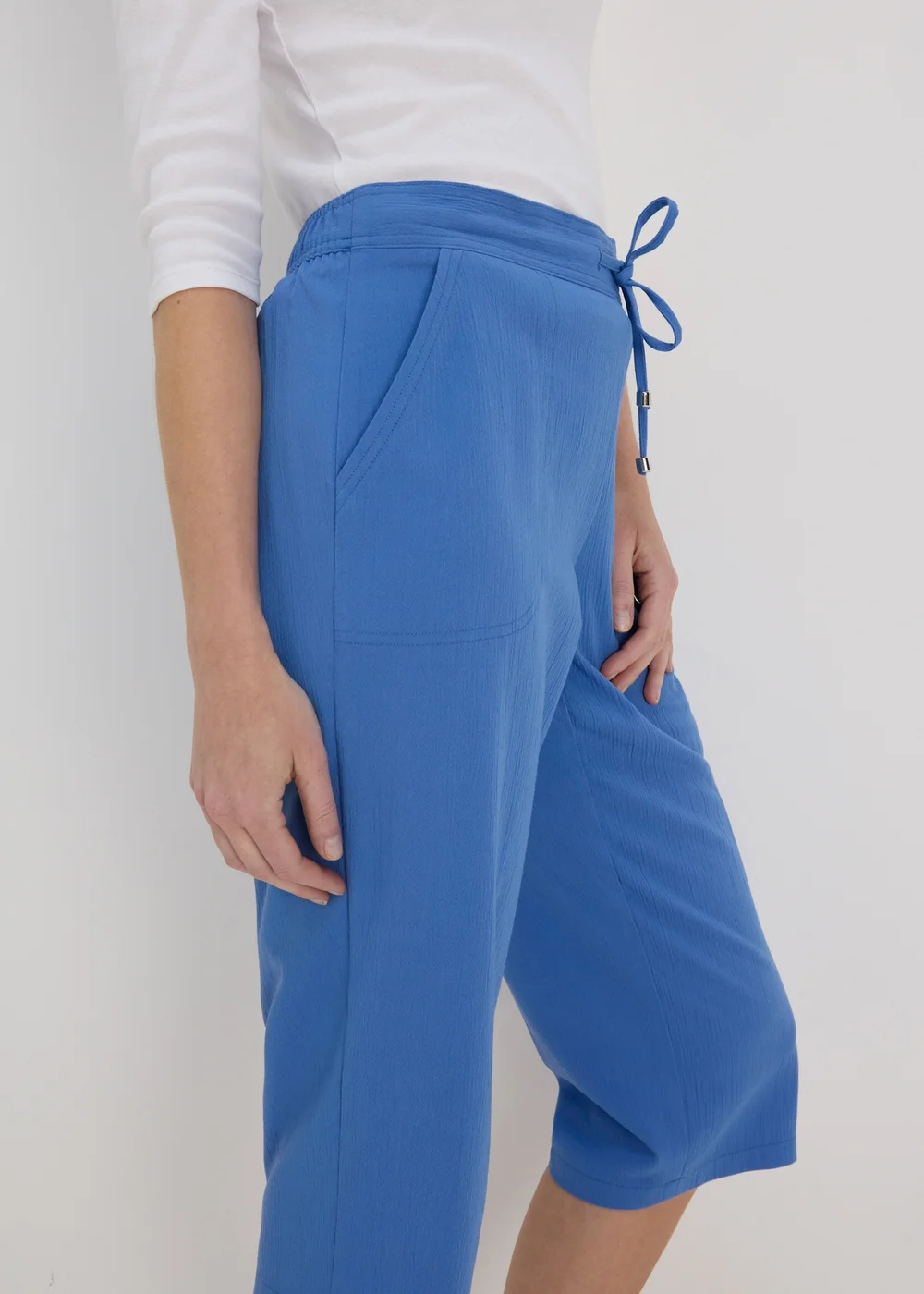 Blue Cropped Trousers - 10 Image 3