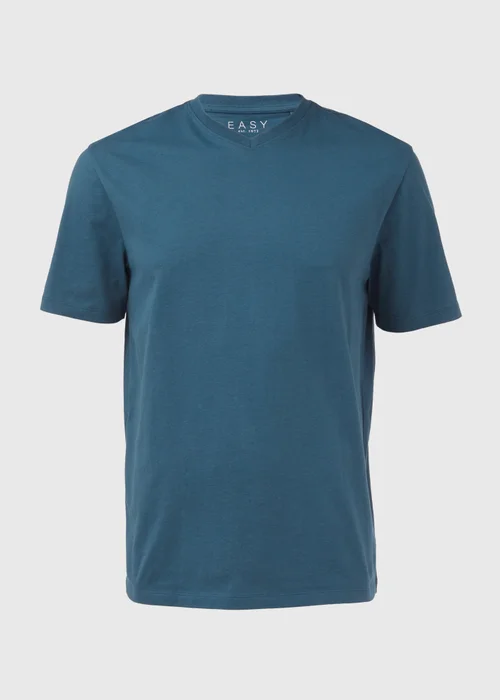 Blue Essential V-Neck T-Shirt - Small Image 5