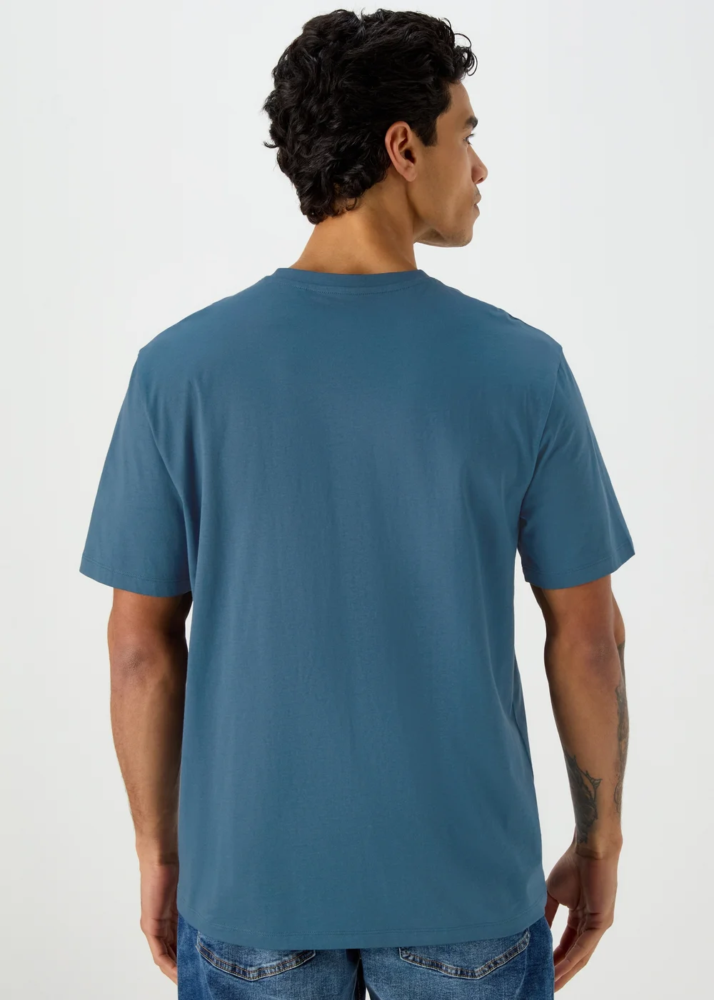 Blue Essential V-Neck T-Shirt - Small Image 2