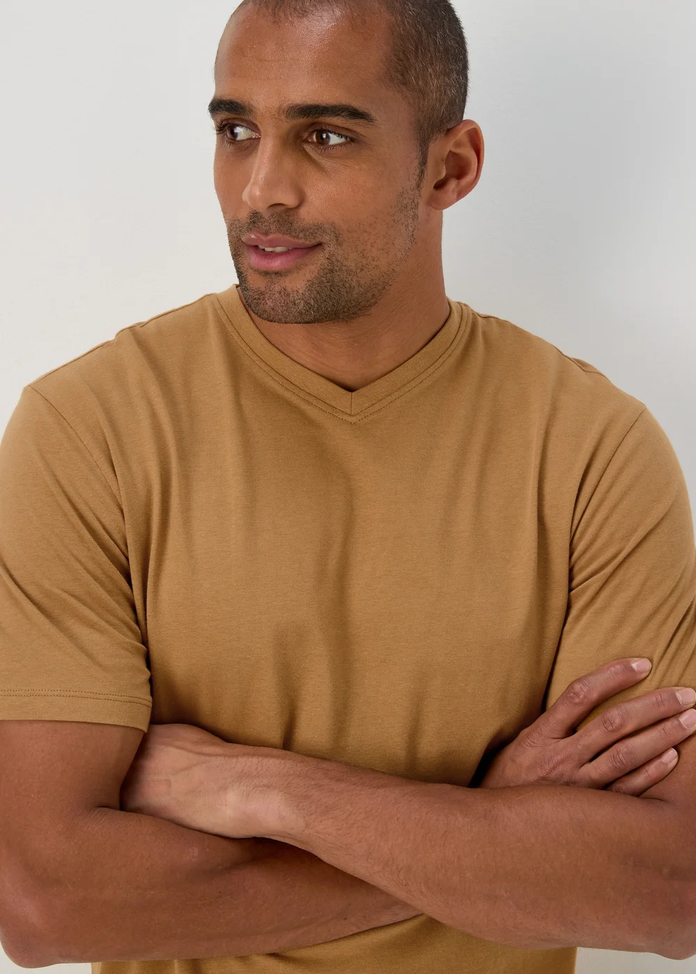 Bronze Essential V-Neck T-Shirt - S Image 3