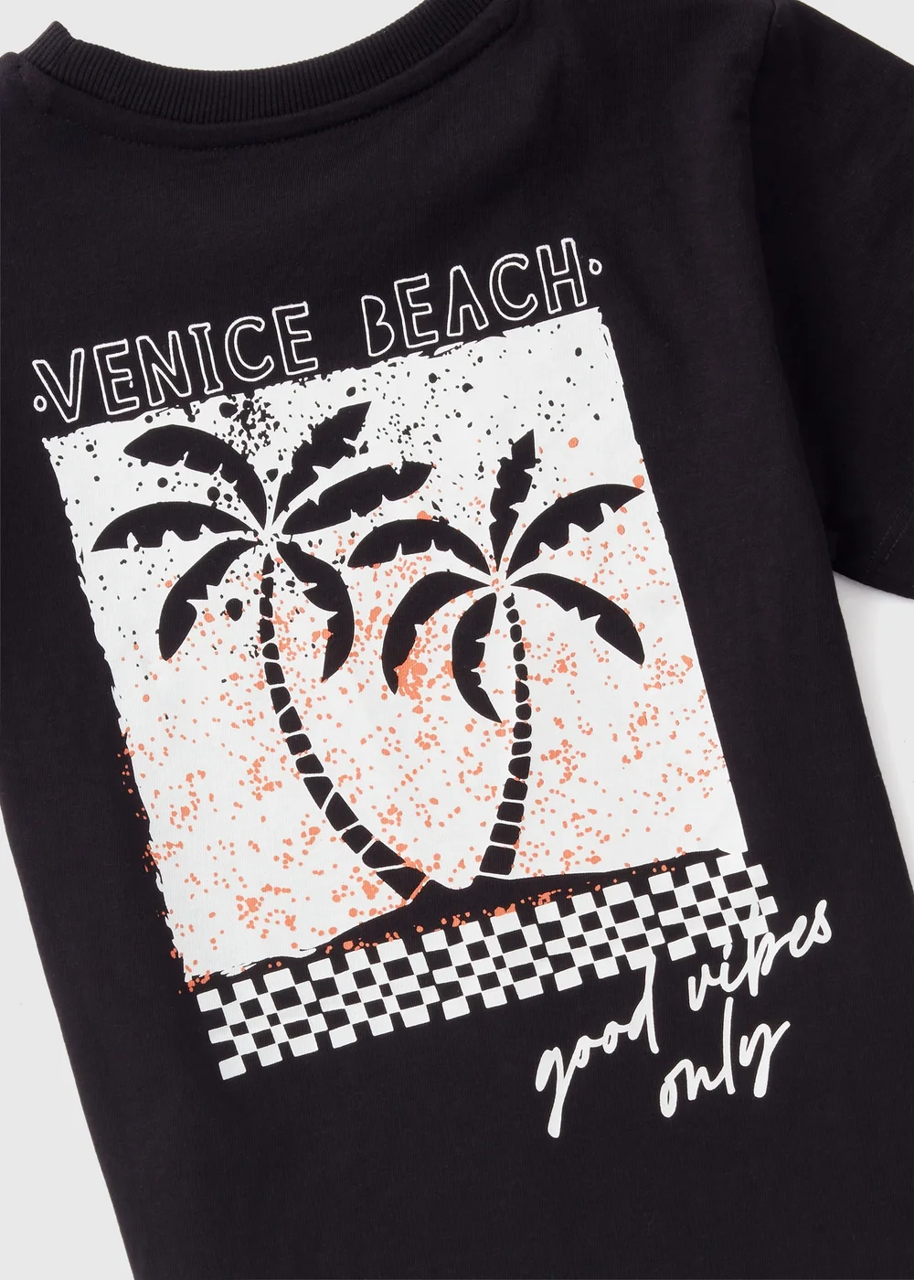 Boys Black Palm Tree T-Shirt (7-13yrs) - Age 7 Years Image 2