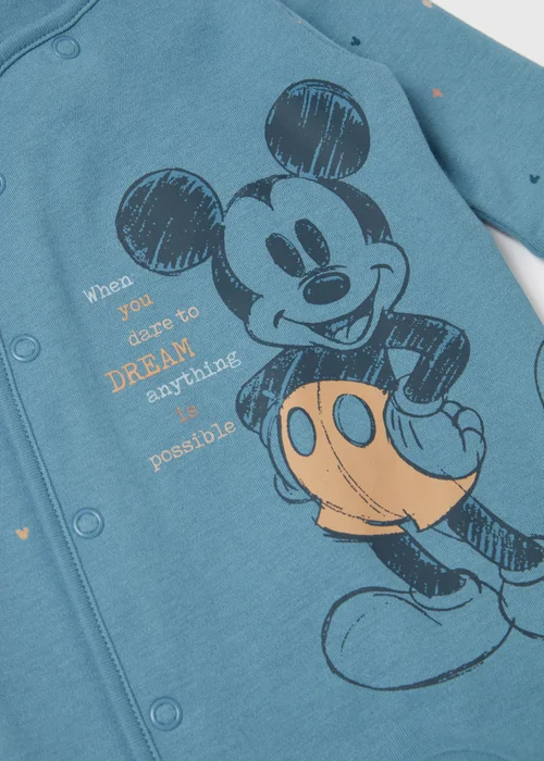 Baby Mickey Blue Sleepsuit (Newborn-12mths) - Newborn Image 2