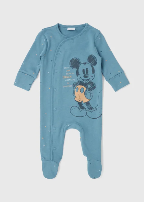 Baby Mickey Blue Sleepsuit (Newborn-12mths) - Newborn Image 1
