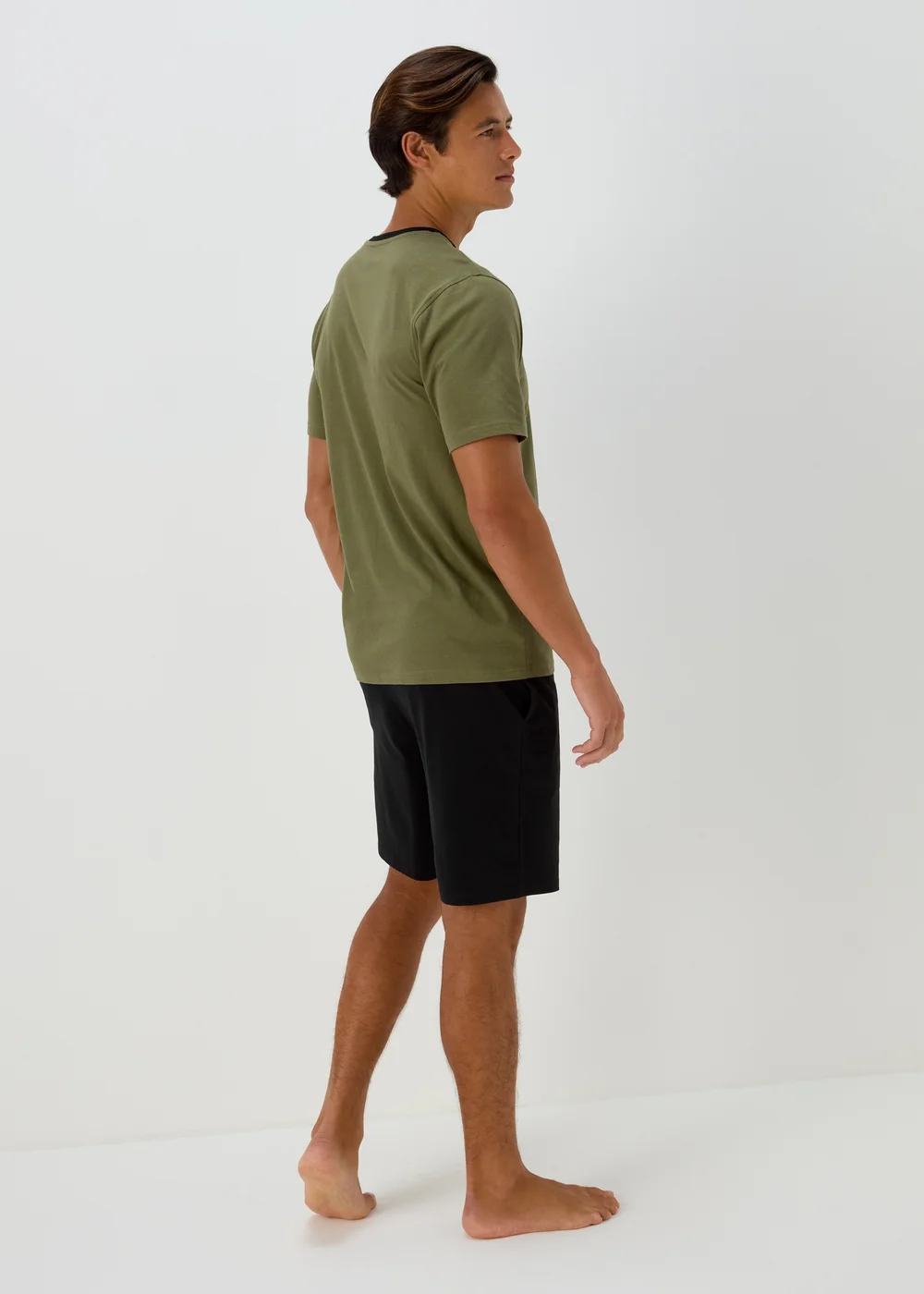 Green Basic T-Shirt & Shorts Pyjama Set - Extra small Image 2