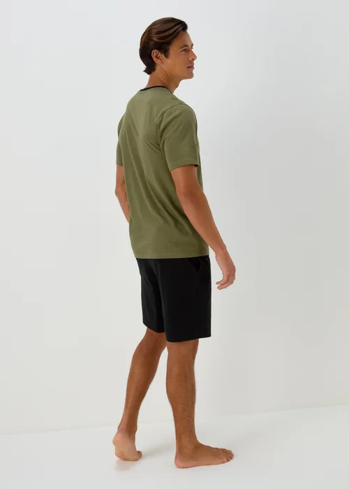 Green Basic T-Shirt & Shorts Pyjama Set - Extra small Image 2