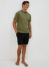 Green Basic T-Shirt & Shorts Pyjama Set - Extra small Image 1
