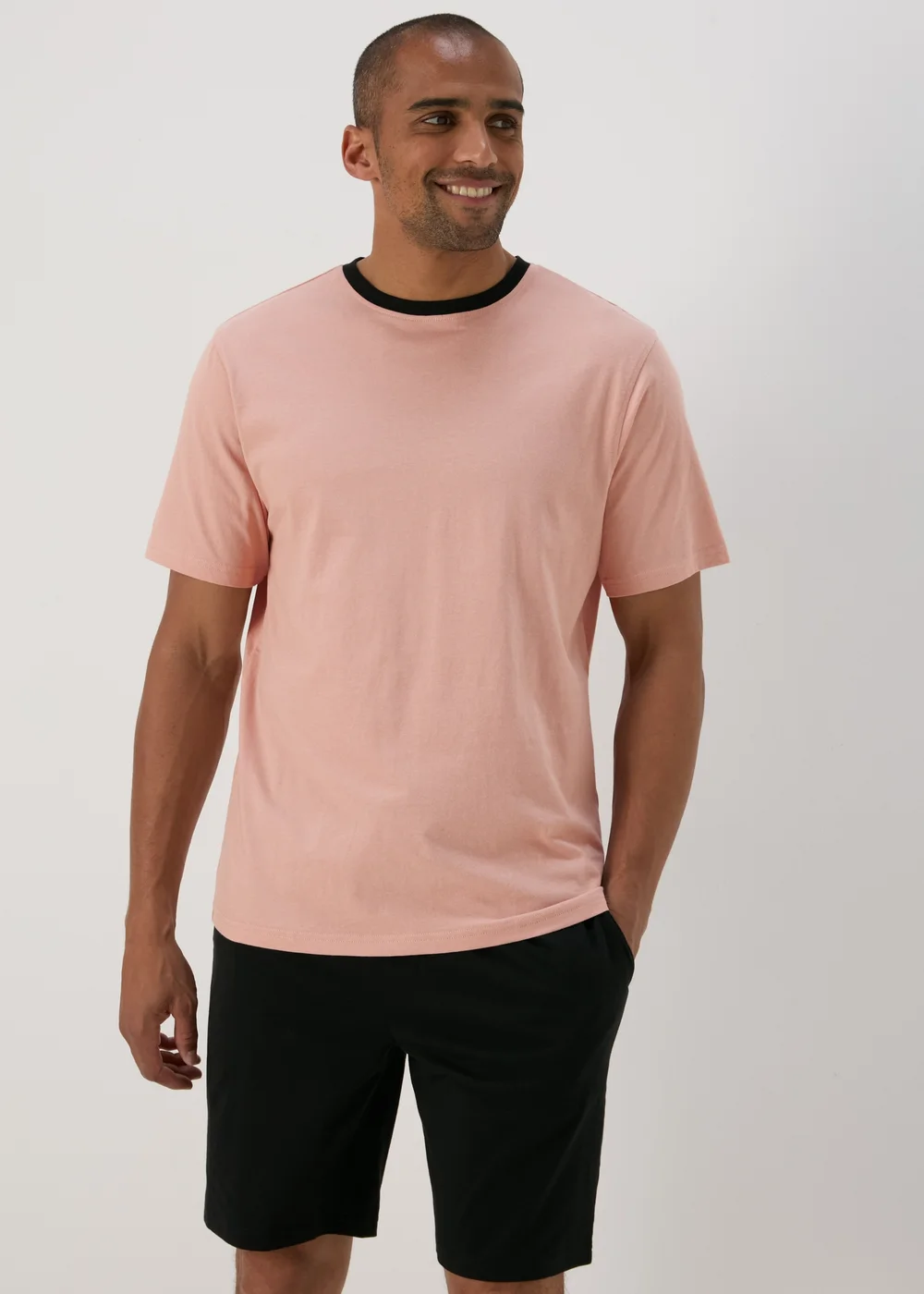 Pink Basic T-Shirt & Shorts Set - Extra small Image 1