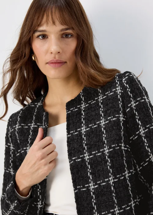Et Vous Black Check Pattern Jacket - 8 Image 3