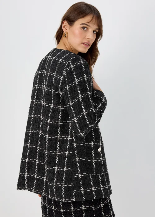 Et Vous Black Check Pattern Jacket - 8 Image 2