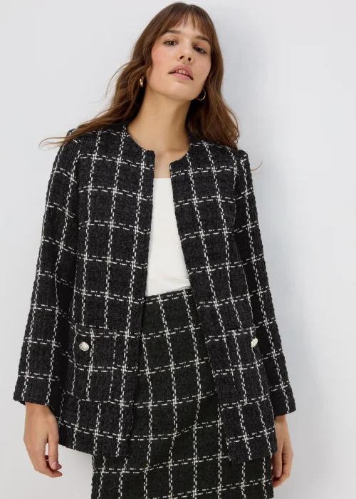 Et Vous Black Check Pattern Jacket - 8 Image 1