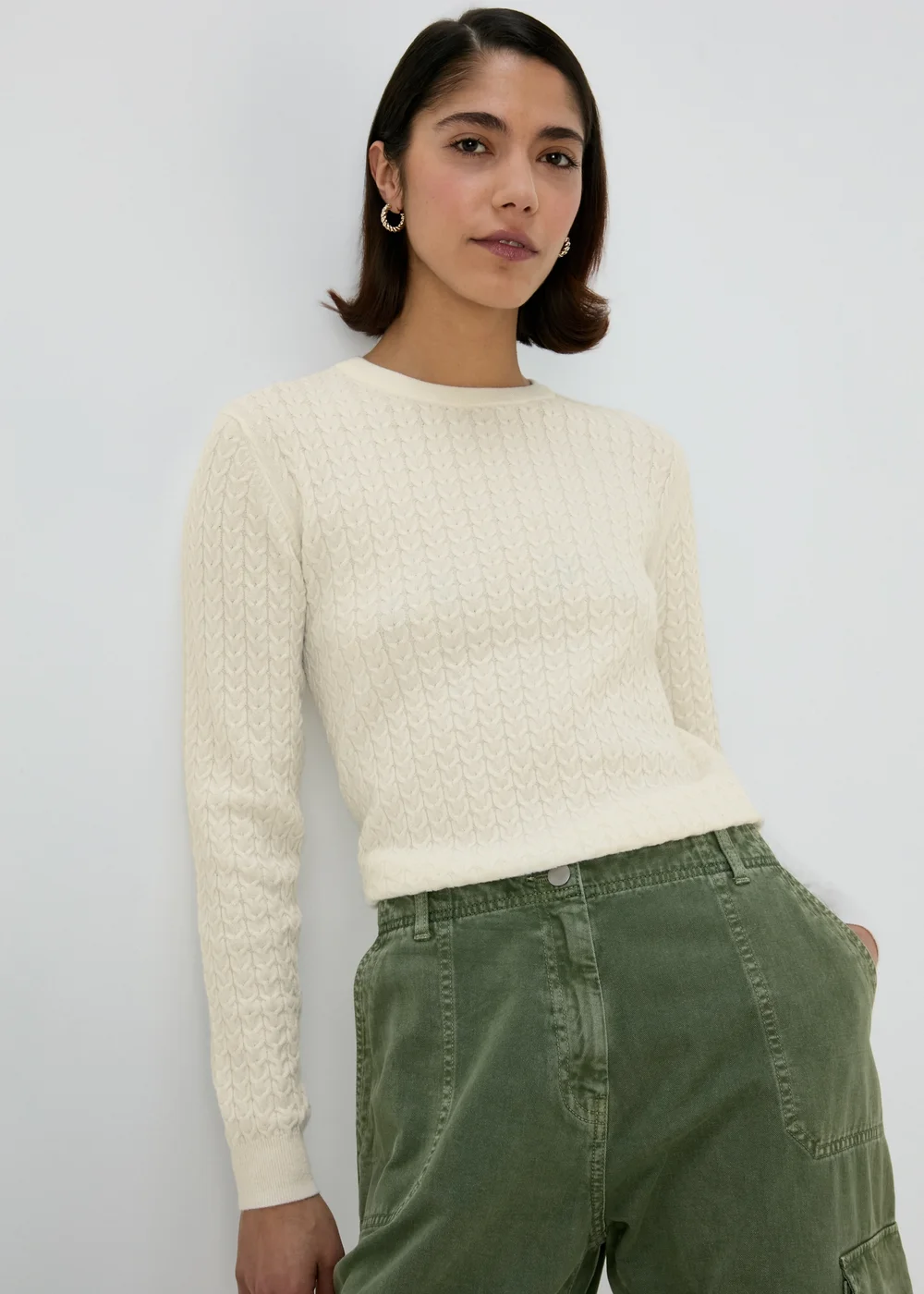 Ivory Baby Cable Jumper - 8 Image 1