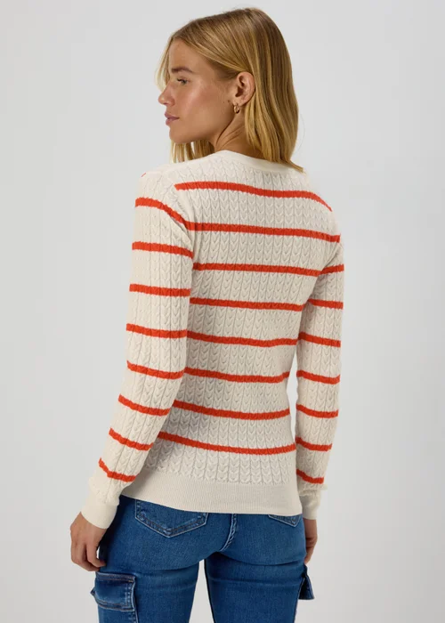 Red Baby Cable Stripe Jumper - 8 Image 2