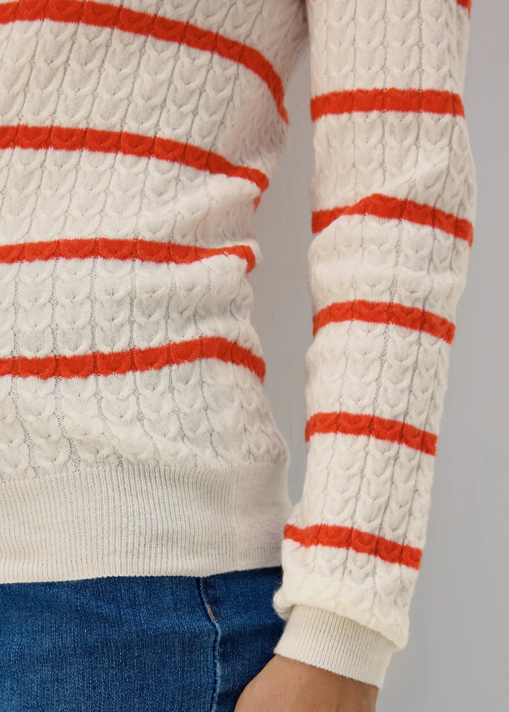 Red Baby Cable Stripe Jumper - 8 Image 5
