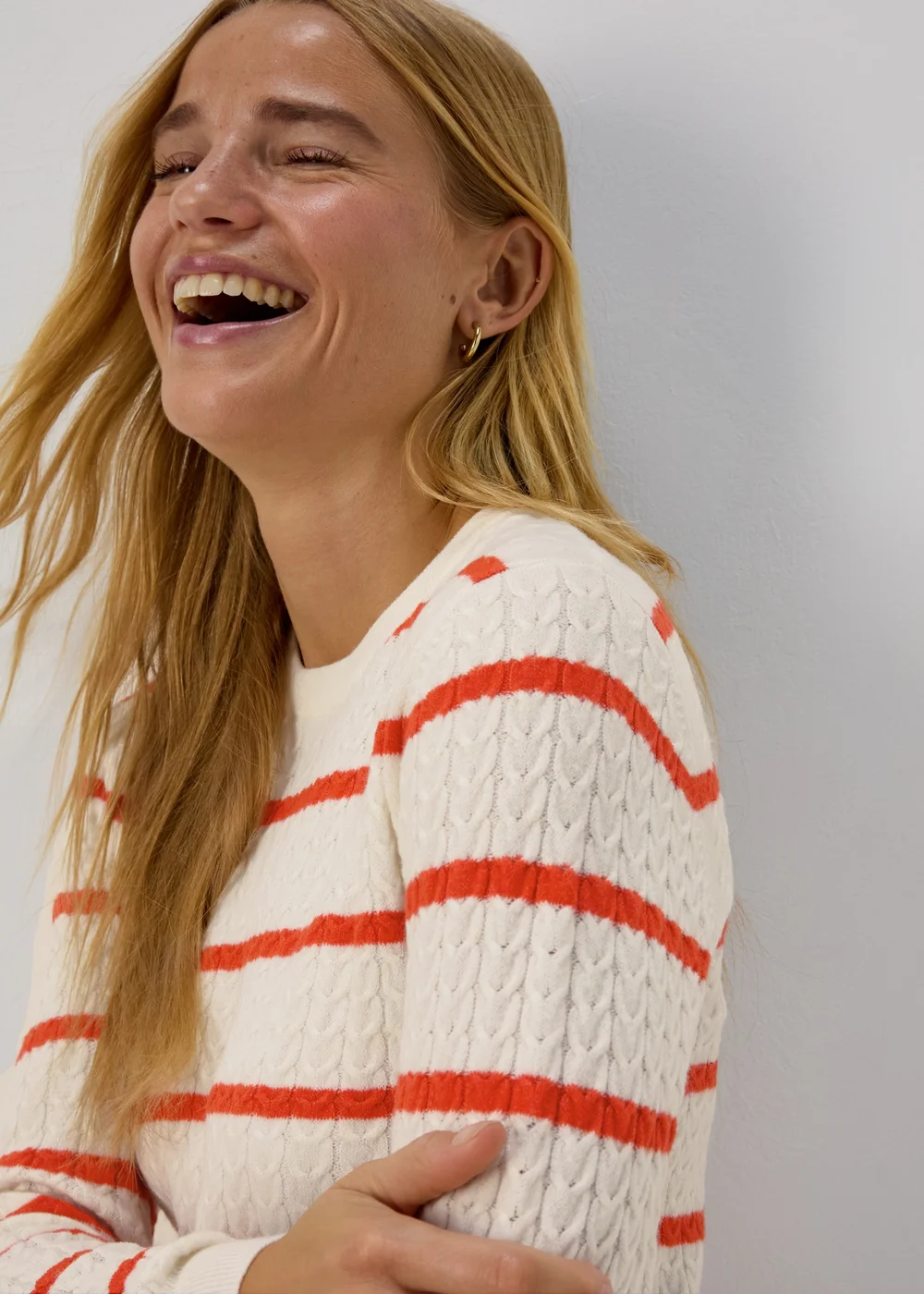 Red Baby Cable Stripe Jumper - 8 Image 3