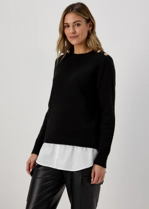 Black Military 2 in 1 Jumper - 8 Image 1