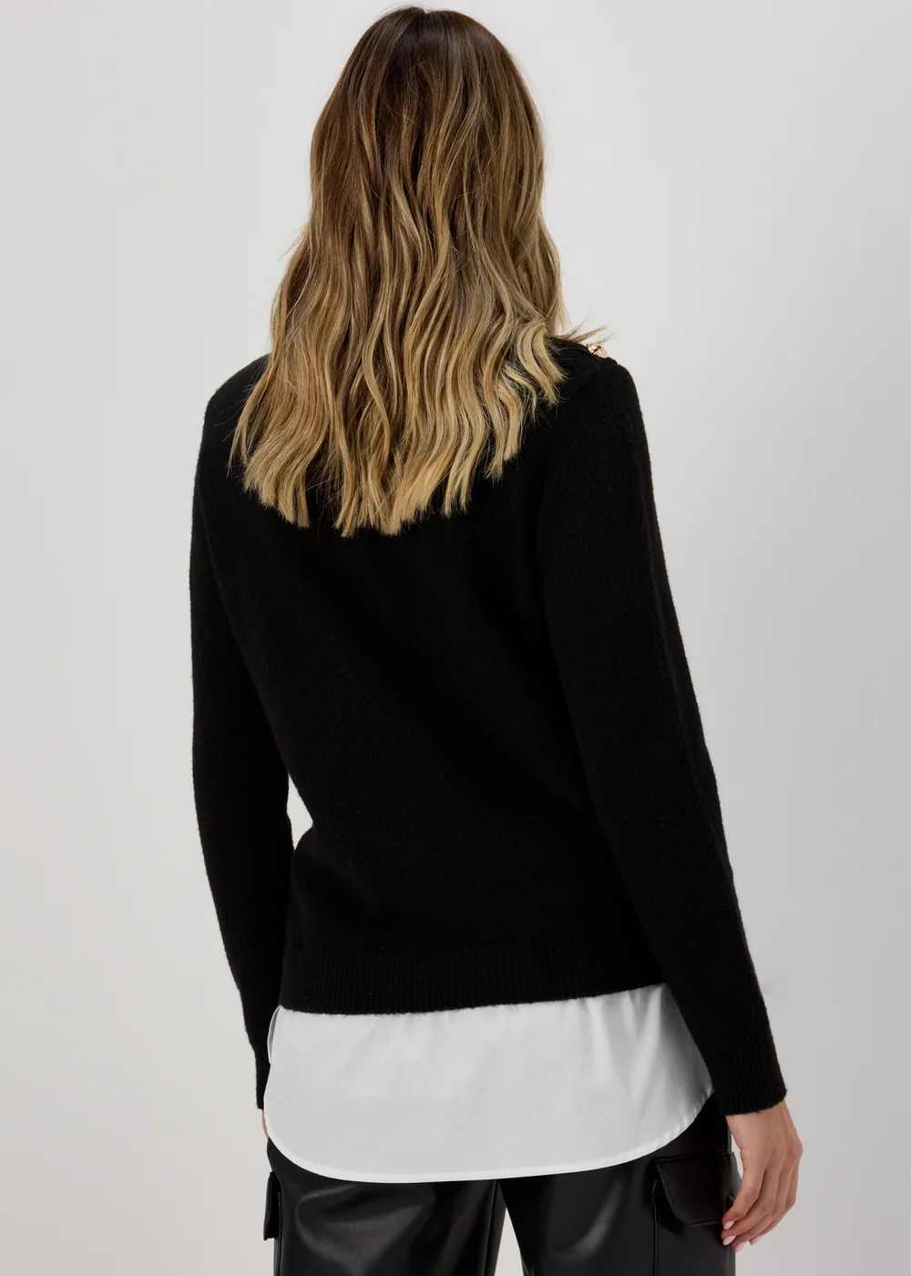 Black Military 2 in 1 Jumper - 8 Image 2
