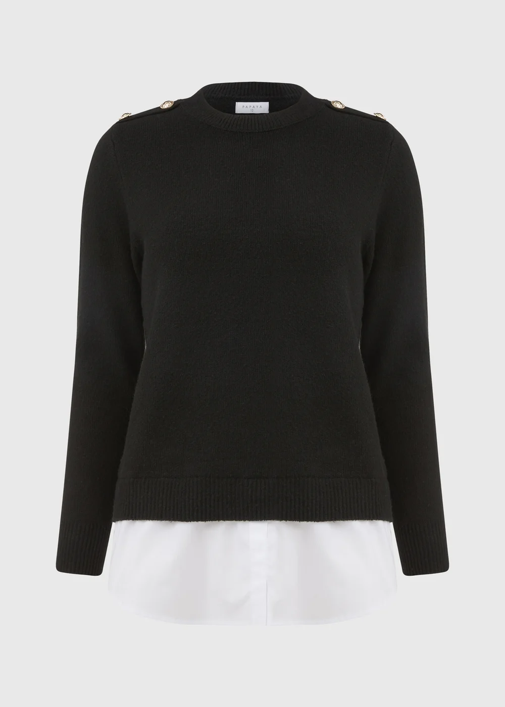 Black Military 2 in 1 Jumper - 8 Image 5