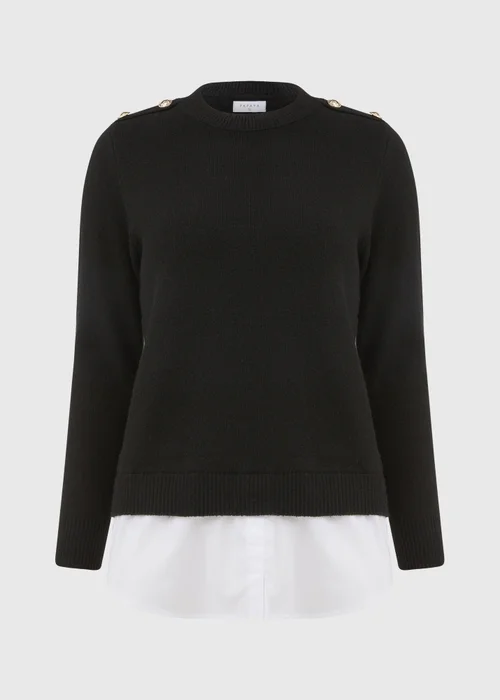 Black Military 2 in 1 Jumper - 8 Image 5
