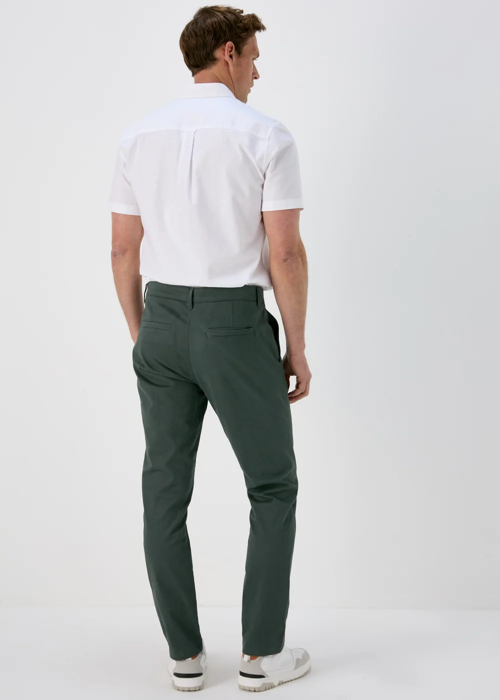 Teal Slim Fit Stretch Chinos - 30 Waist Regular Image 2