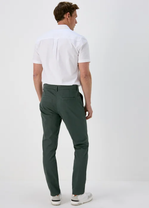 Teal Slim Fit Stretch Chinos - 30 Waist Regular Image 2