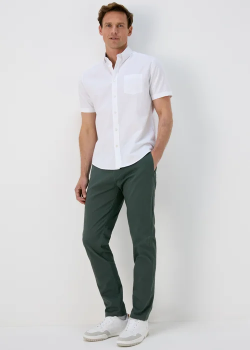 Teal Slim Fit Stretch Chinos - 30 Waist Regular Image 4
