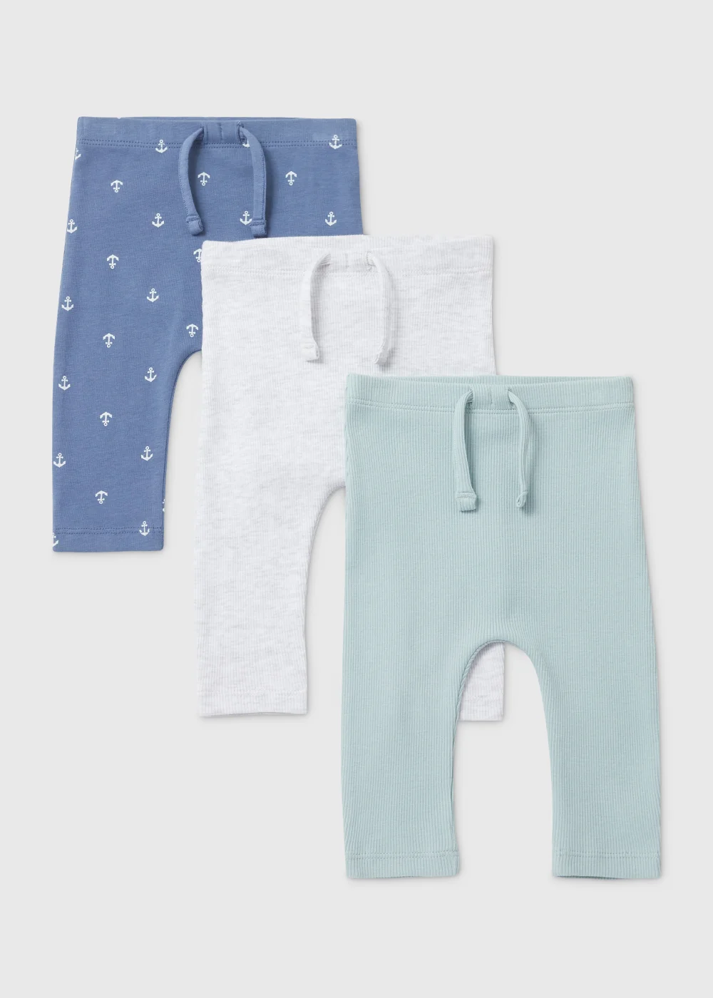 Baby 3 Pack Multicoloured Nautical Leggings (Newborn-23mths) - Newborn Image 1