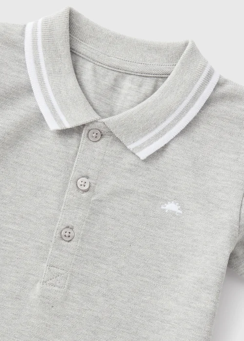 Boys Grey Marl Polo Shirt (1-7yrs) - 1-1.5 Yrs Image 2