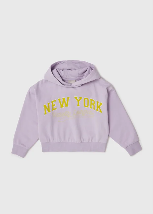 Girls Lilac New York Hoodie (7-15yrs) - 7 Yrs Image 1