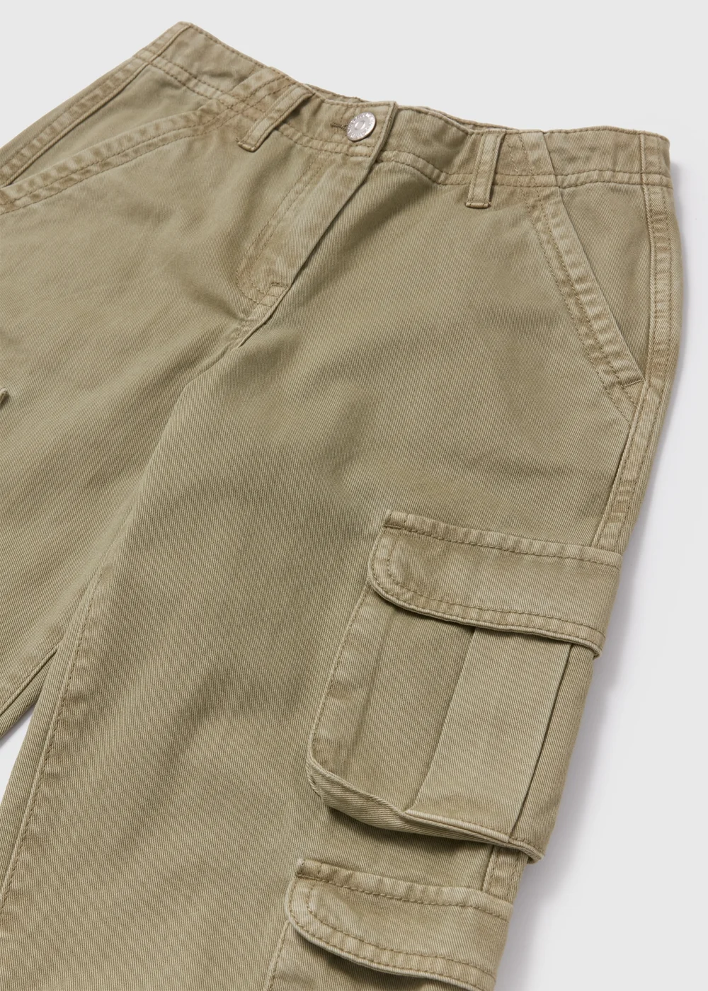 Girls Khaki Cargo Pants (7-15yrs) - Age 7 Years Image 2