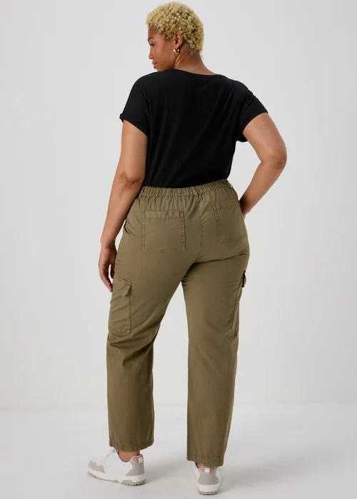 Khaki Cargo Trousers - Size 8 Image 3
