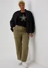 Khaki Cargo Trousers - Size 8 Image 6